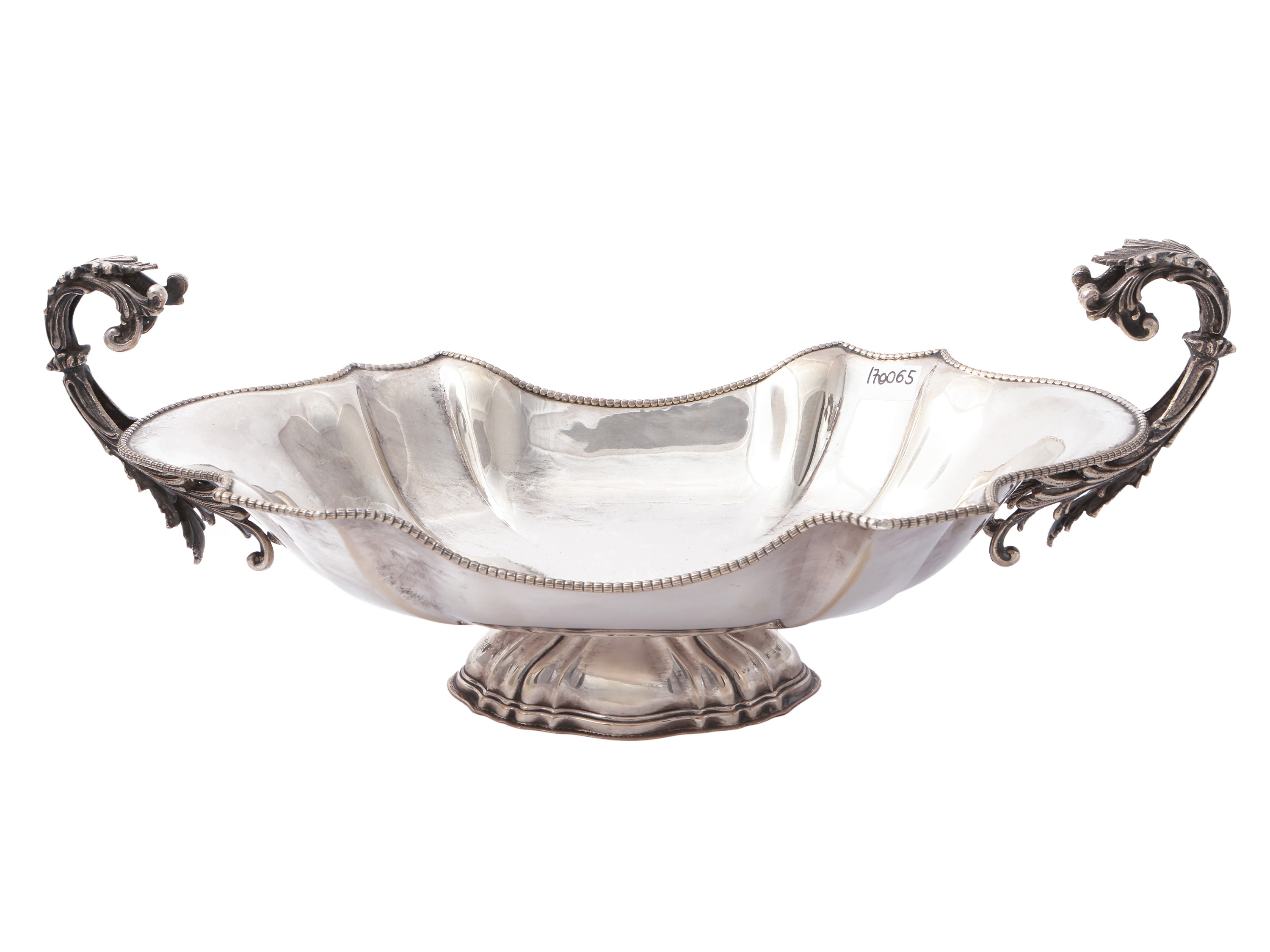 Centrotavola a navicellla in argento