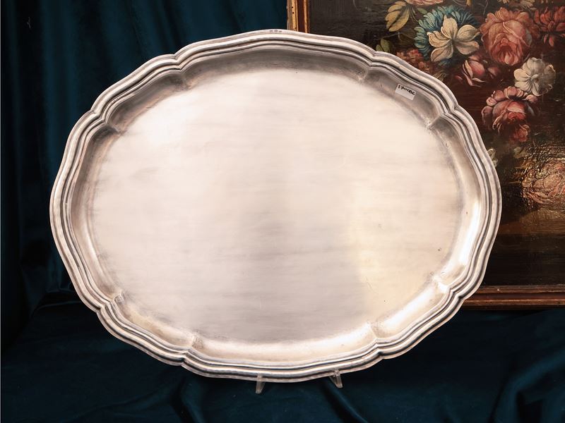 Vassoio ovale in argento