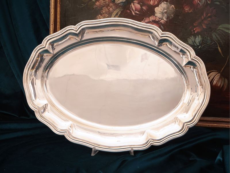 Vassoio ovale in argento