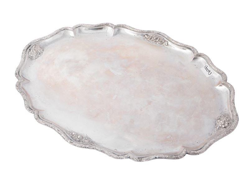 Vassoio ovale in argento