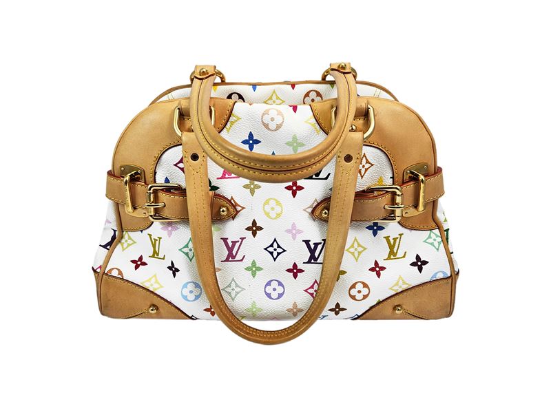 Louis Vuitton - Borsa "Alma" monogram multicolor e vacchetta