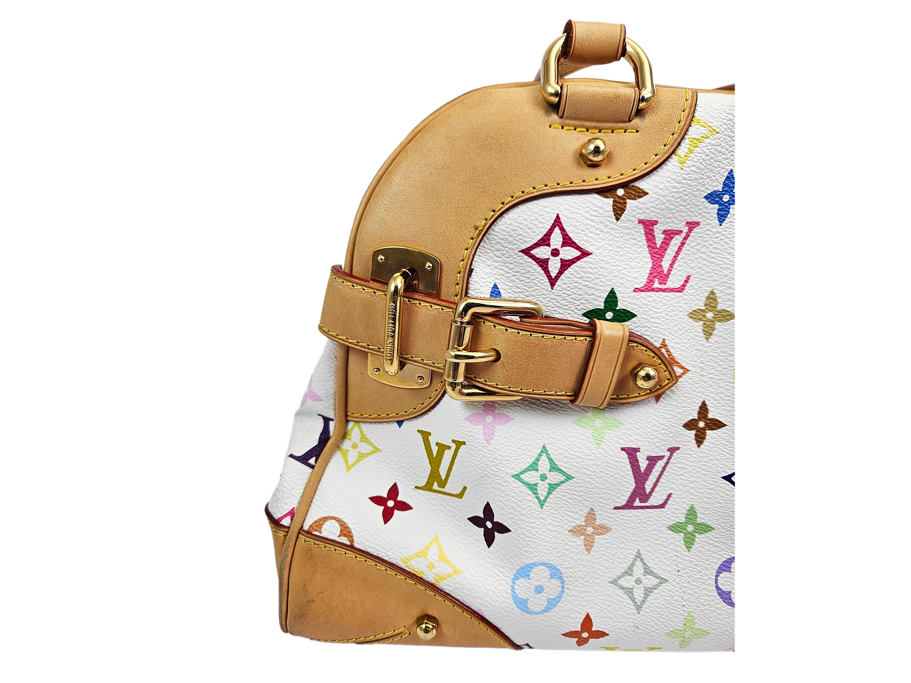 Louis Vuitton - Borsa "Alma" monogram multicolor e vacchetta