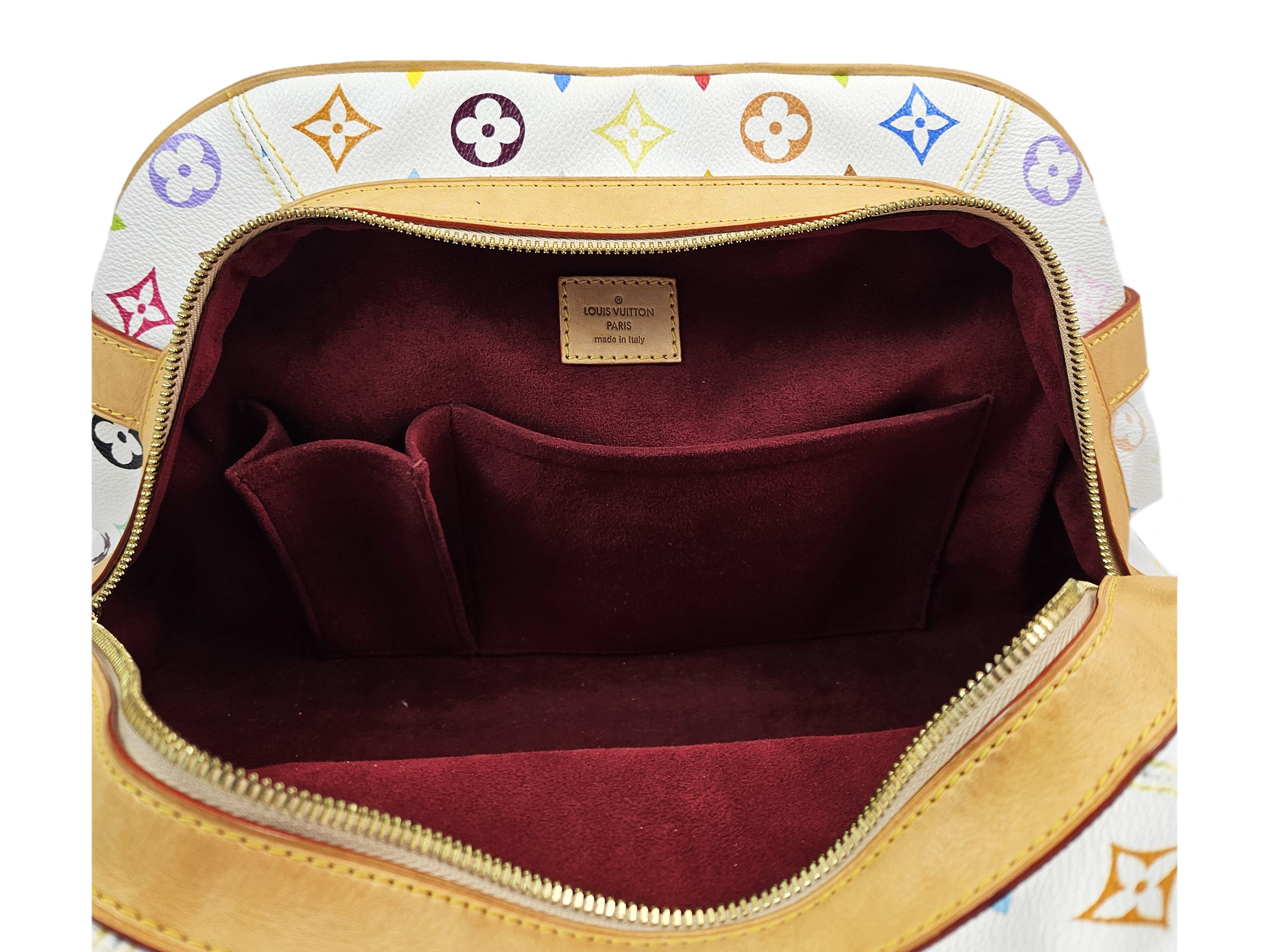 Louis Vuitton - Borsa "Alma" monogram multicolor e vacchetta