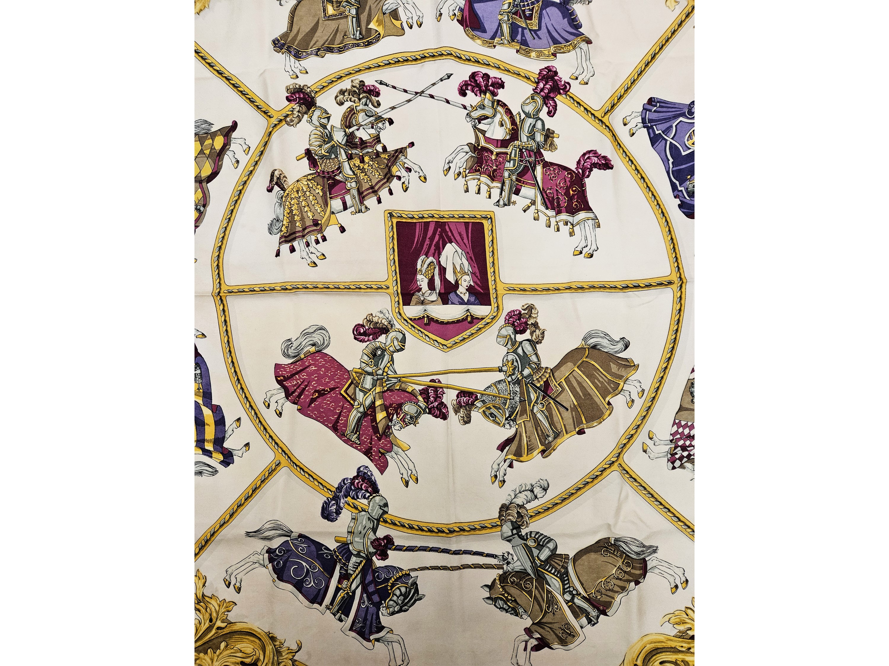 Hermès - Foulard in seta "Chevalerie" by Cathy Latham