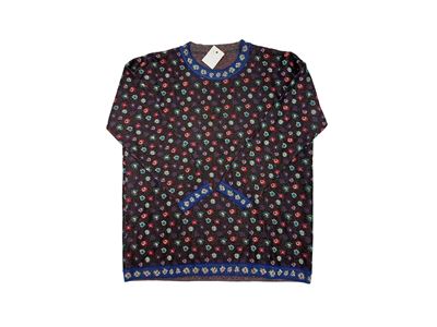 Missoni - Maglia in Lamé Fantasia su Fondo Blu