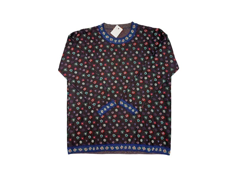Missoni - Maglia in Lamé Fantasia su Fondo Blu
