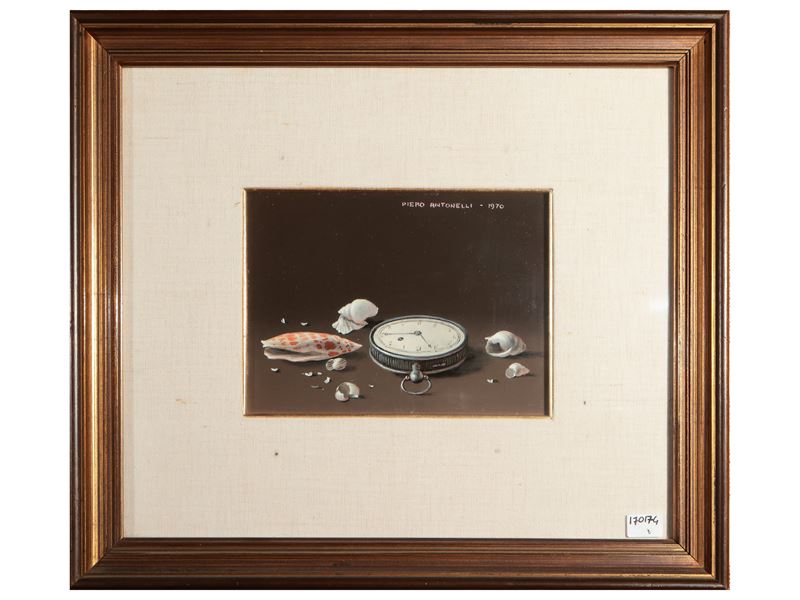 Piero Antonelli - Natura Morta con Orologio 1970