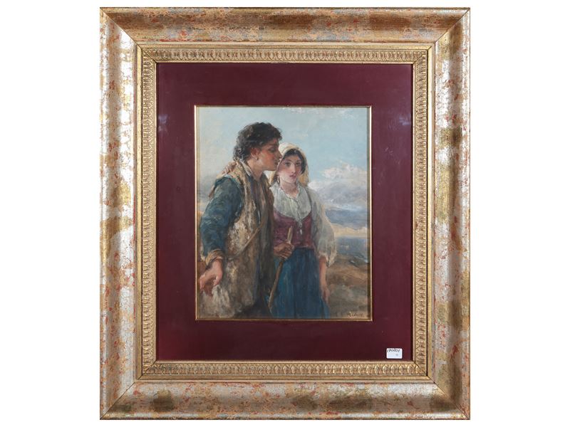 Scuola Toscana della Fine del XIX Secolo - Pastori 1886, Attribuibile a Francesco Paolo Michetti