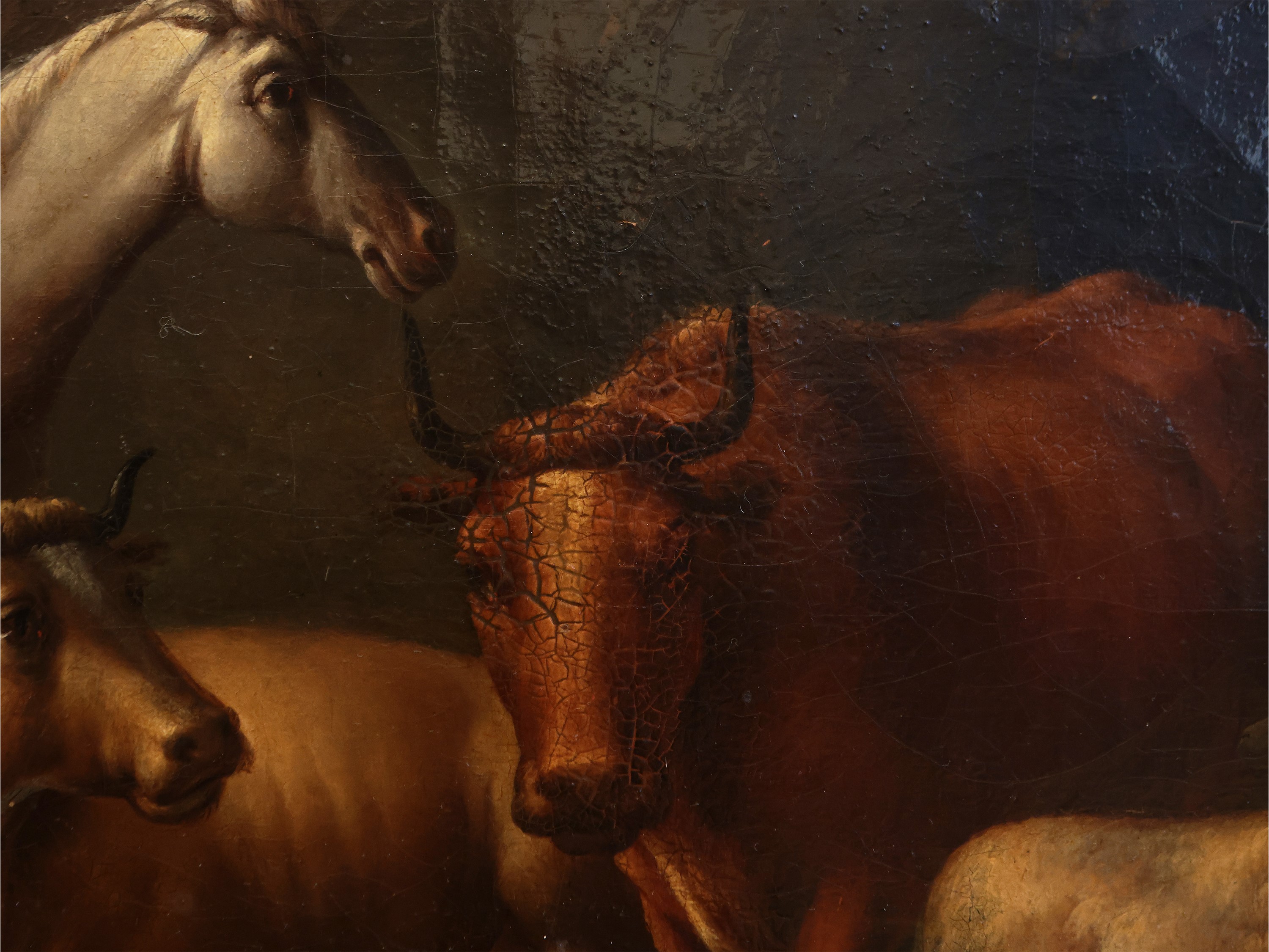 Scuola Europea della Fine del XIX Secolo - Paesaggio con Contadini e Armenti