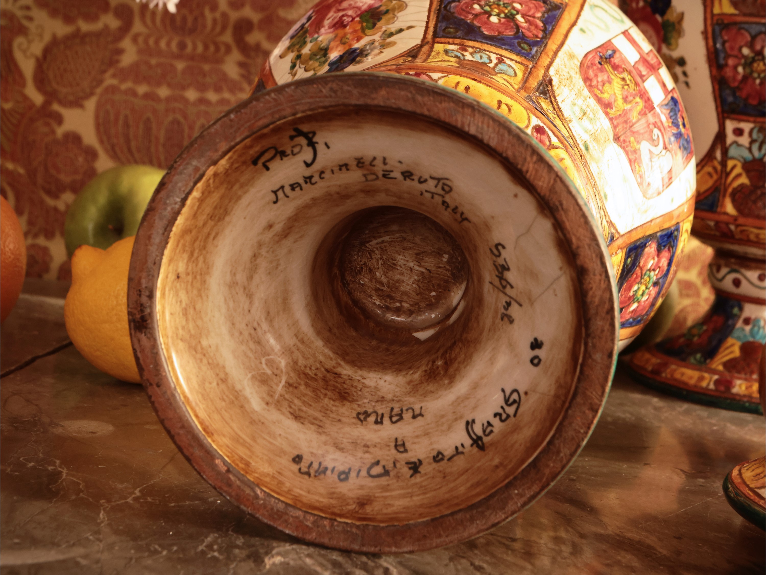 Coppia di Vasi a Potiche in Ceramica Deruta