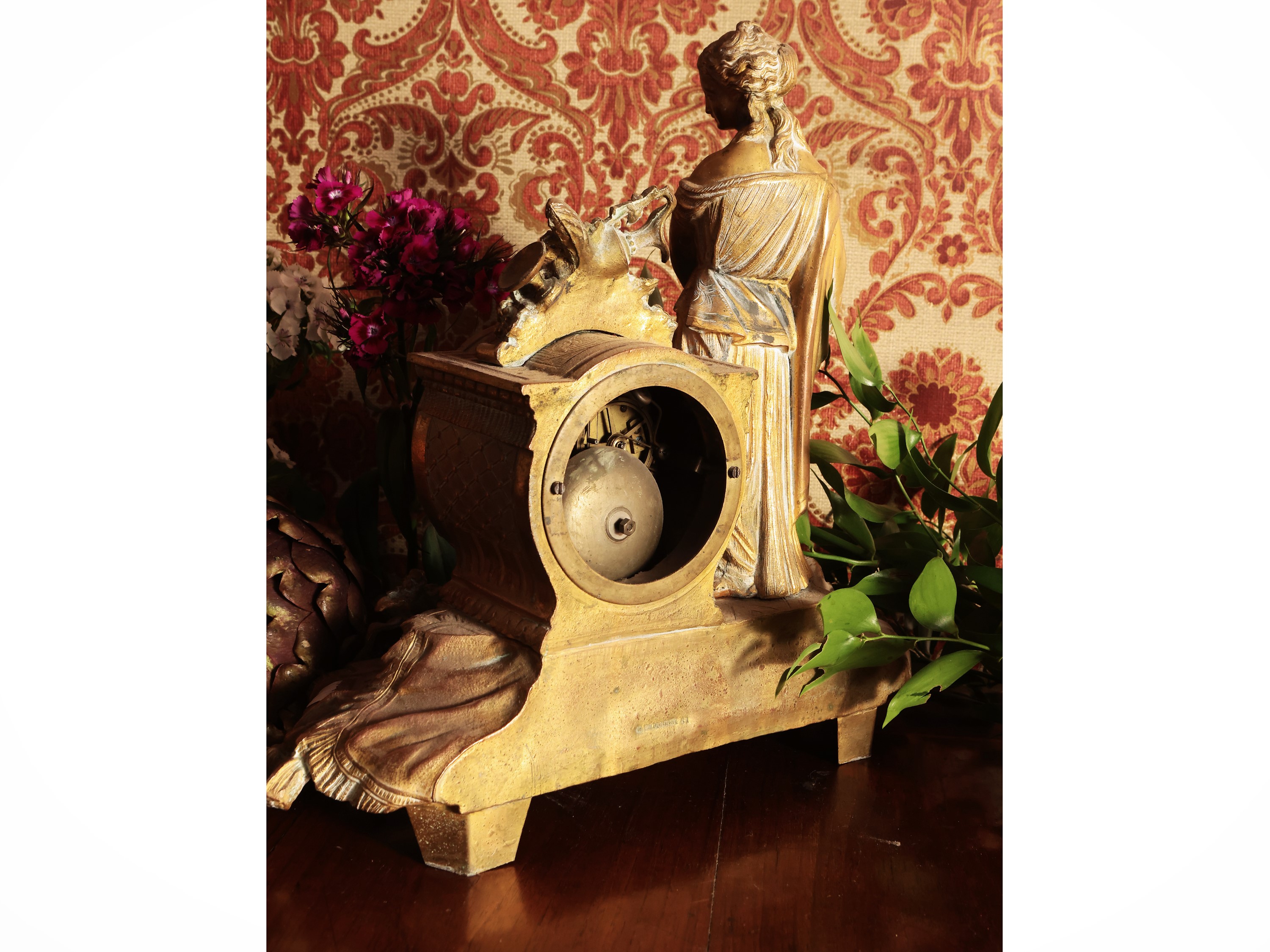 Orologio da Tavolo in Antimonio Dorato