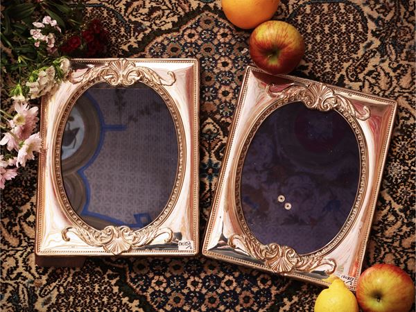 Coppia di cornici portaritratti in argento 925