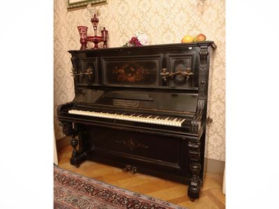 Pianoforte Verticale in Legno Ebanizzato, Paul Scharff Berlin