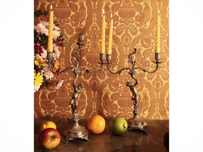 Coppia di Candelabri in Argento