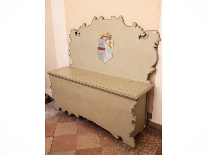 Panca da Ingresso in Legno Laccato Verde