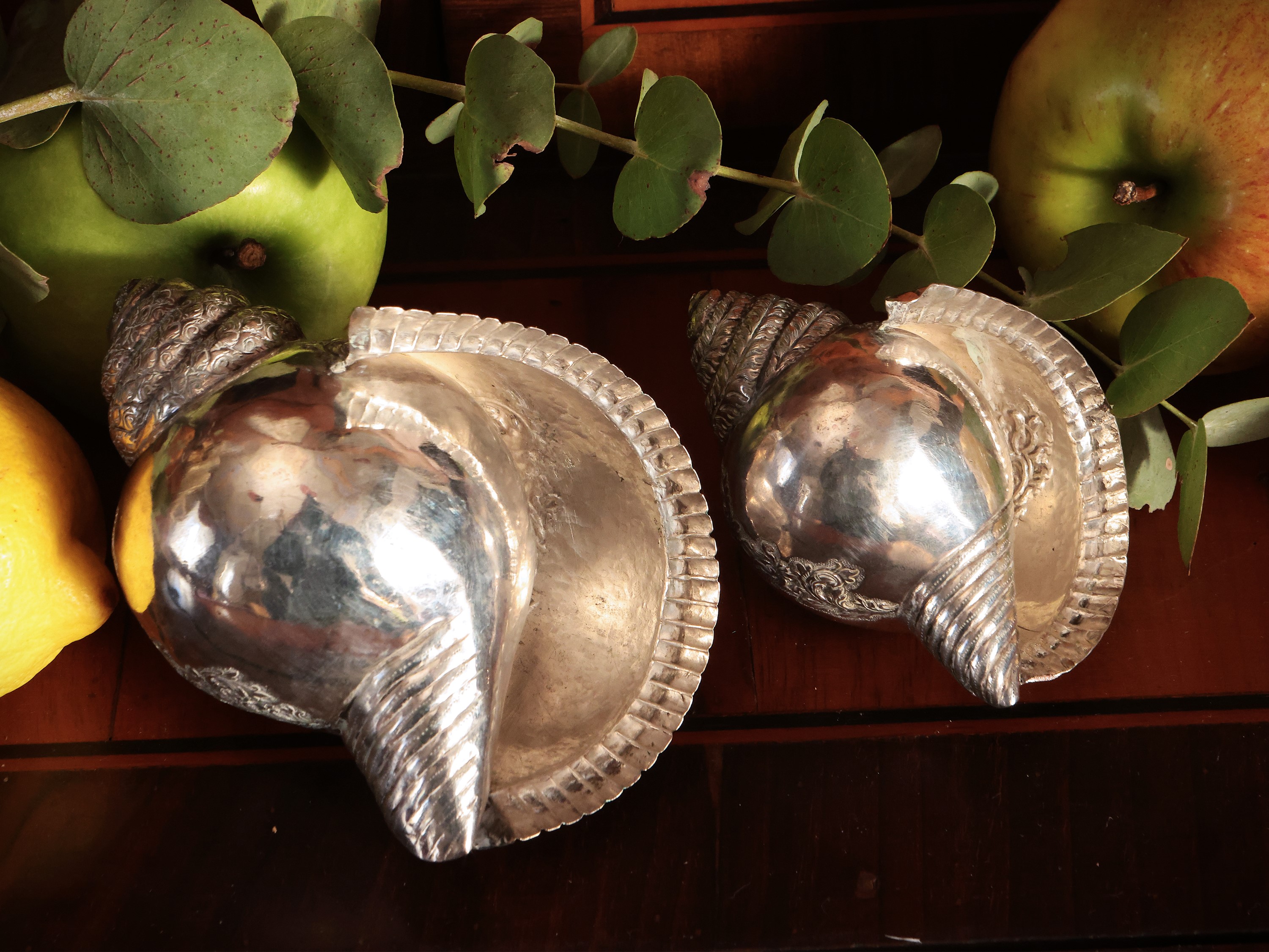 Due Conchiglie Decorative in Argento