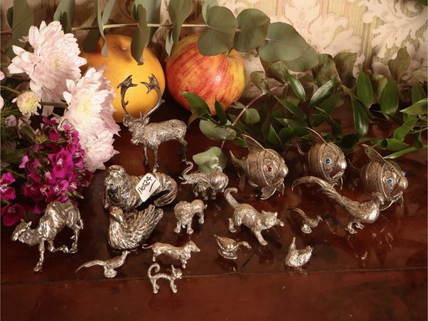 Collezione di piccoli animali in argento