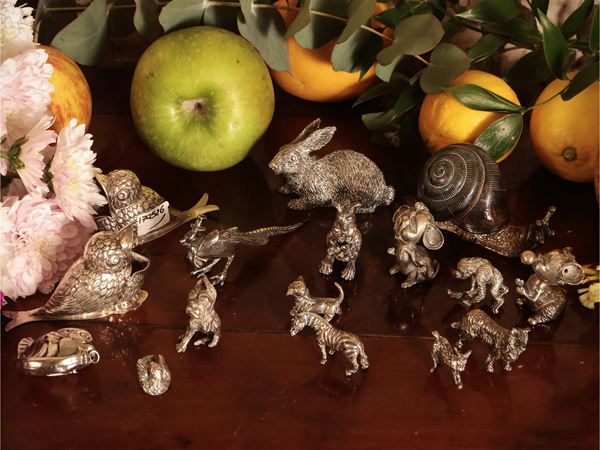 Collezione di piccoli animali in argento