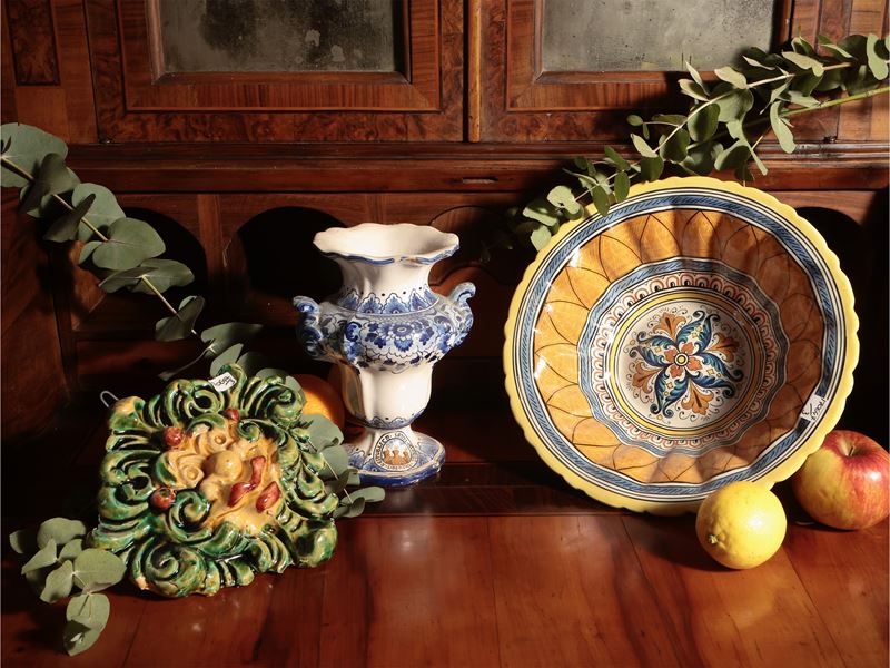 Accessori per la Casa in Terracotta Smaltata Policroma
