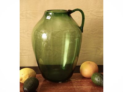 Grande Vaso in Vetro Verde di Empoli