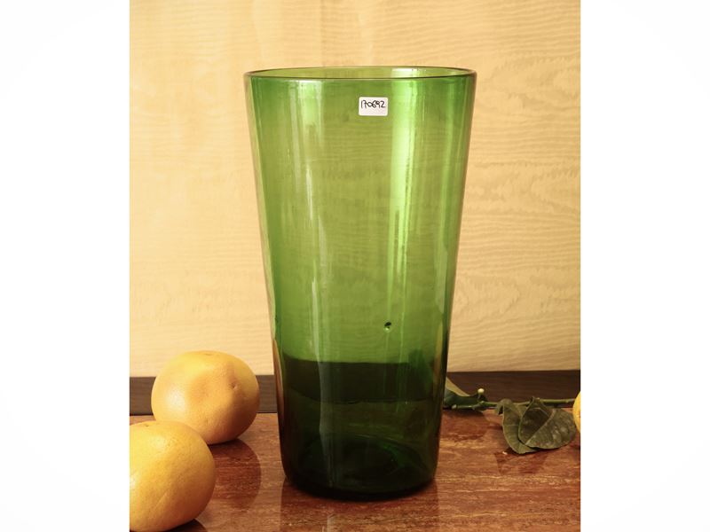 Grande Vaso in Vetro Verde di Empoli
