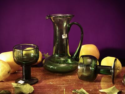 Accessori per la Tavola in Vetro Verde di Empoli