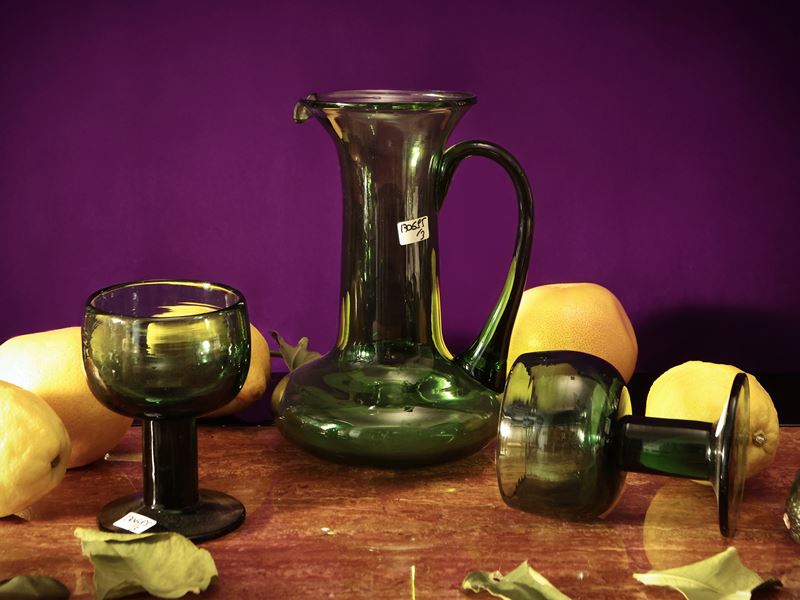 Accessori per la Tavola in Vetro Verde di Empoli