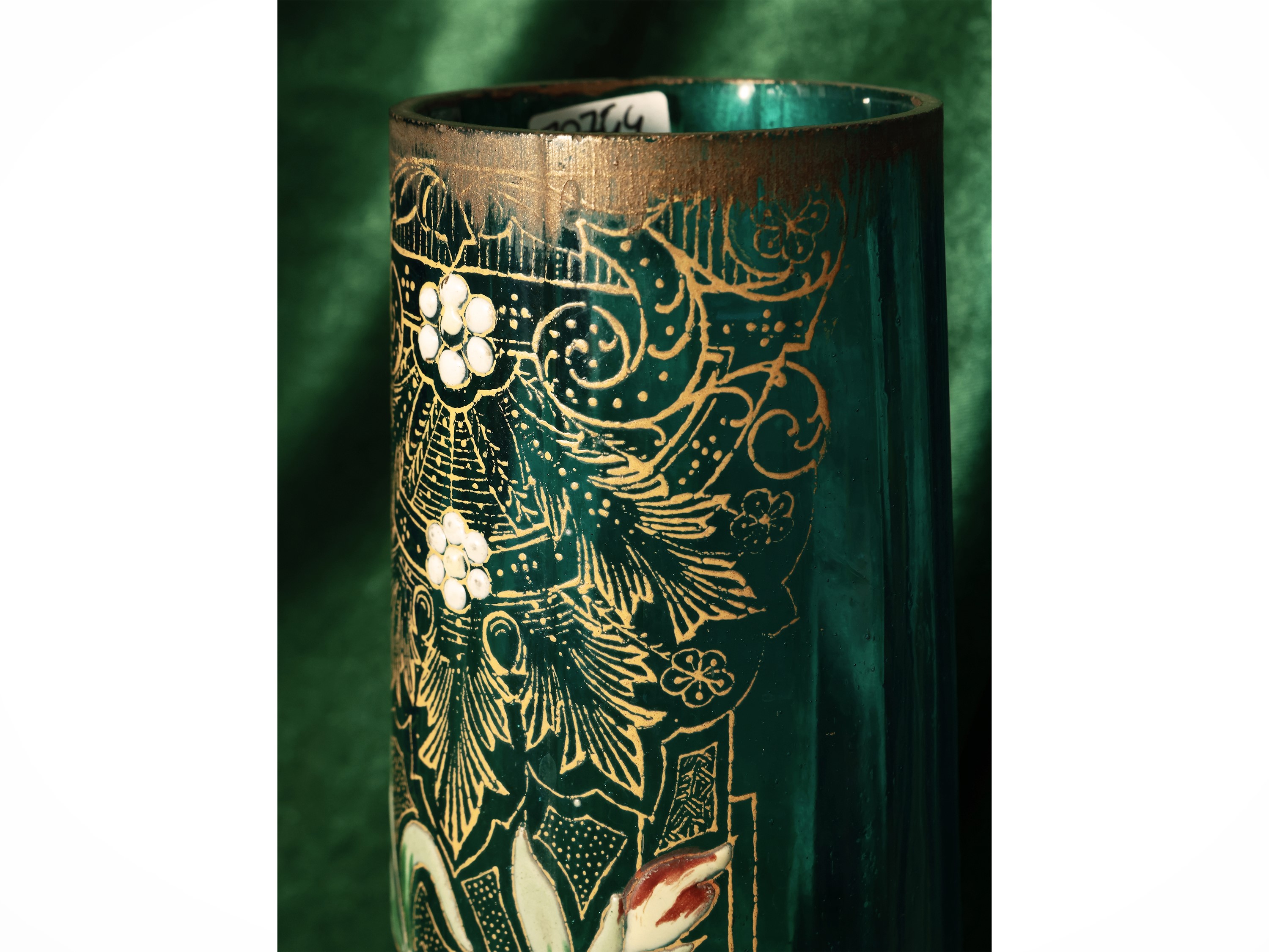 Vaso in Vetro Soffiato Azzurro di Gusto Art Deco, Attribuibile a Legras