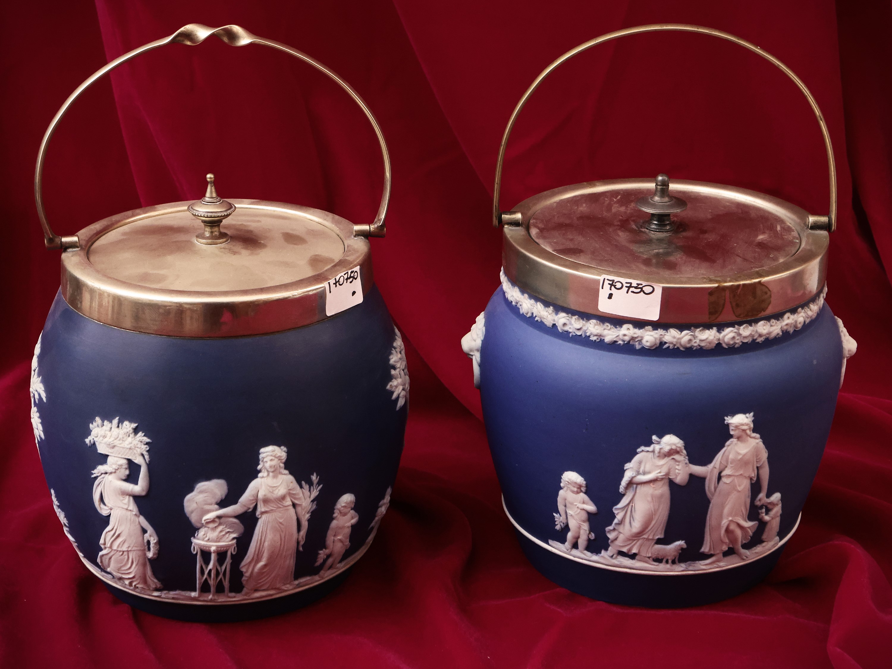 Due Portabiscotti in Biscuit, Wedgwood