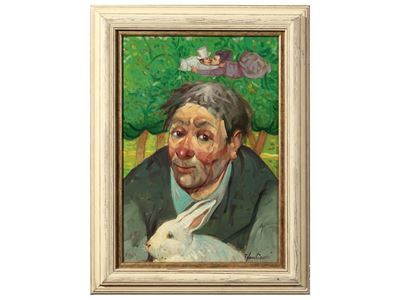 Un Contadino con Coniglio