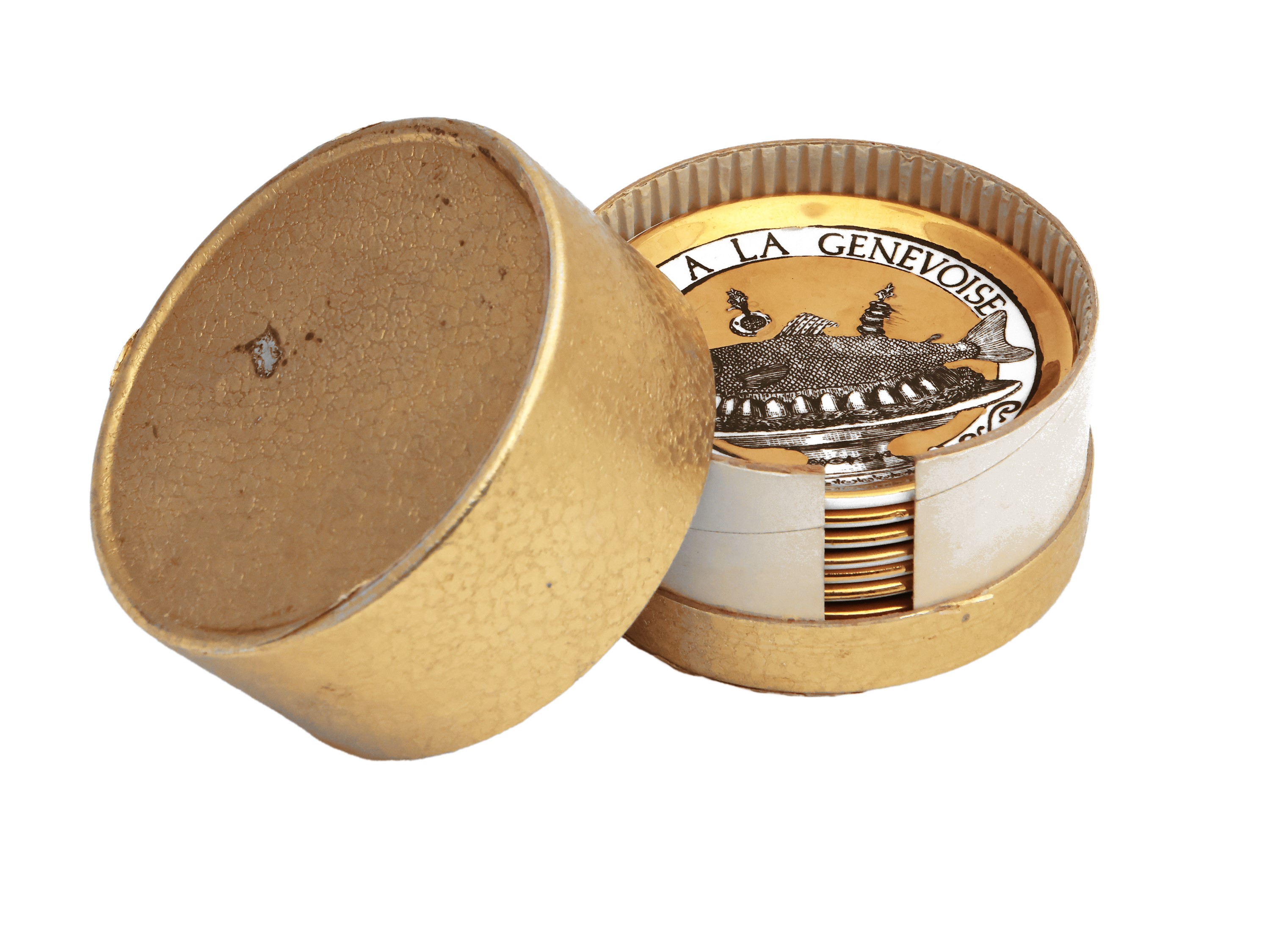 Set di otto sottobicchieri in ceramica, serie Pranzo alle Otto