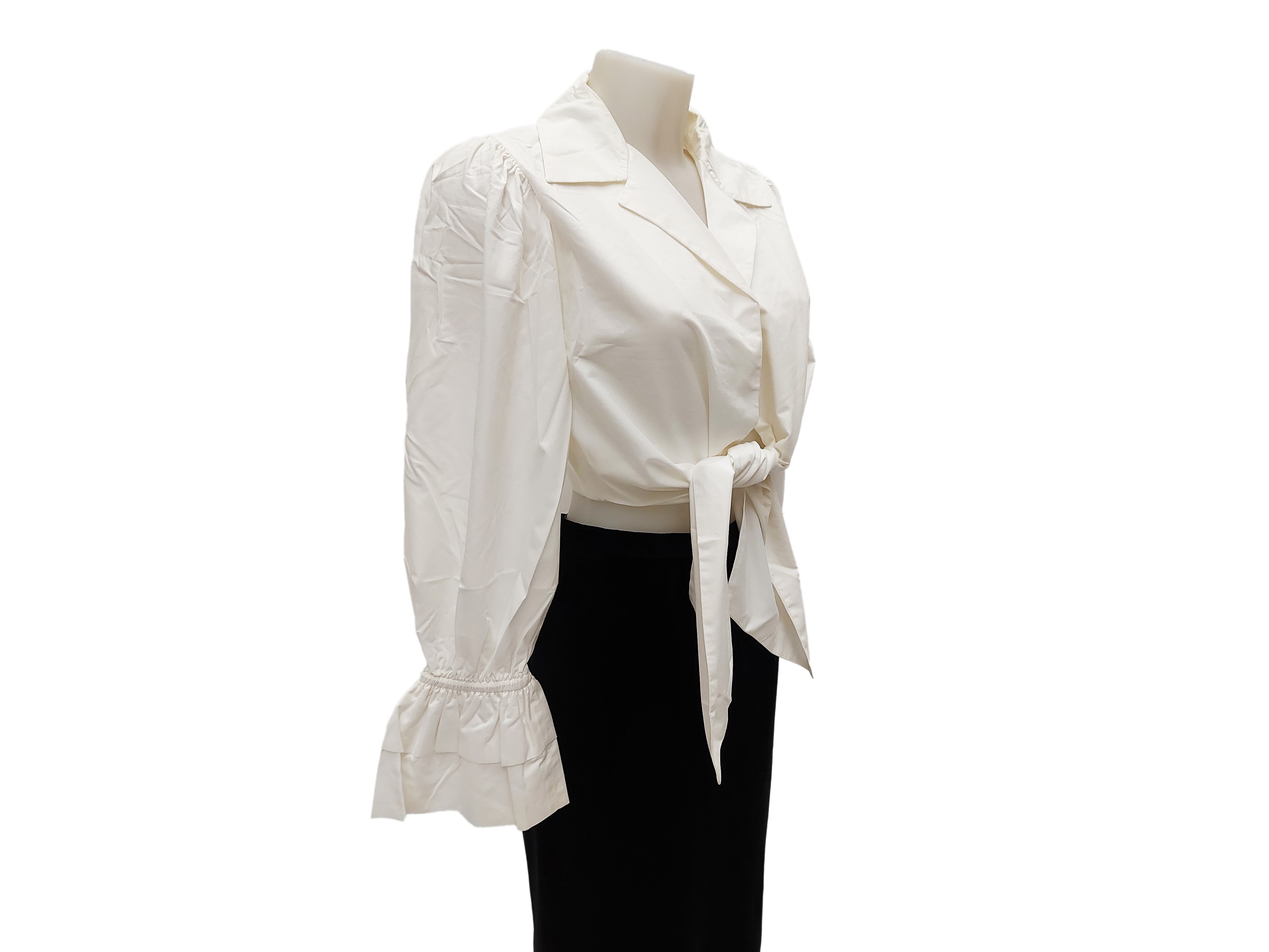 Moschino - Camicia corta in cotone bianco