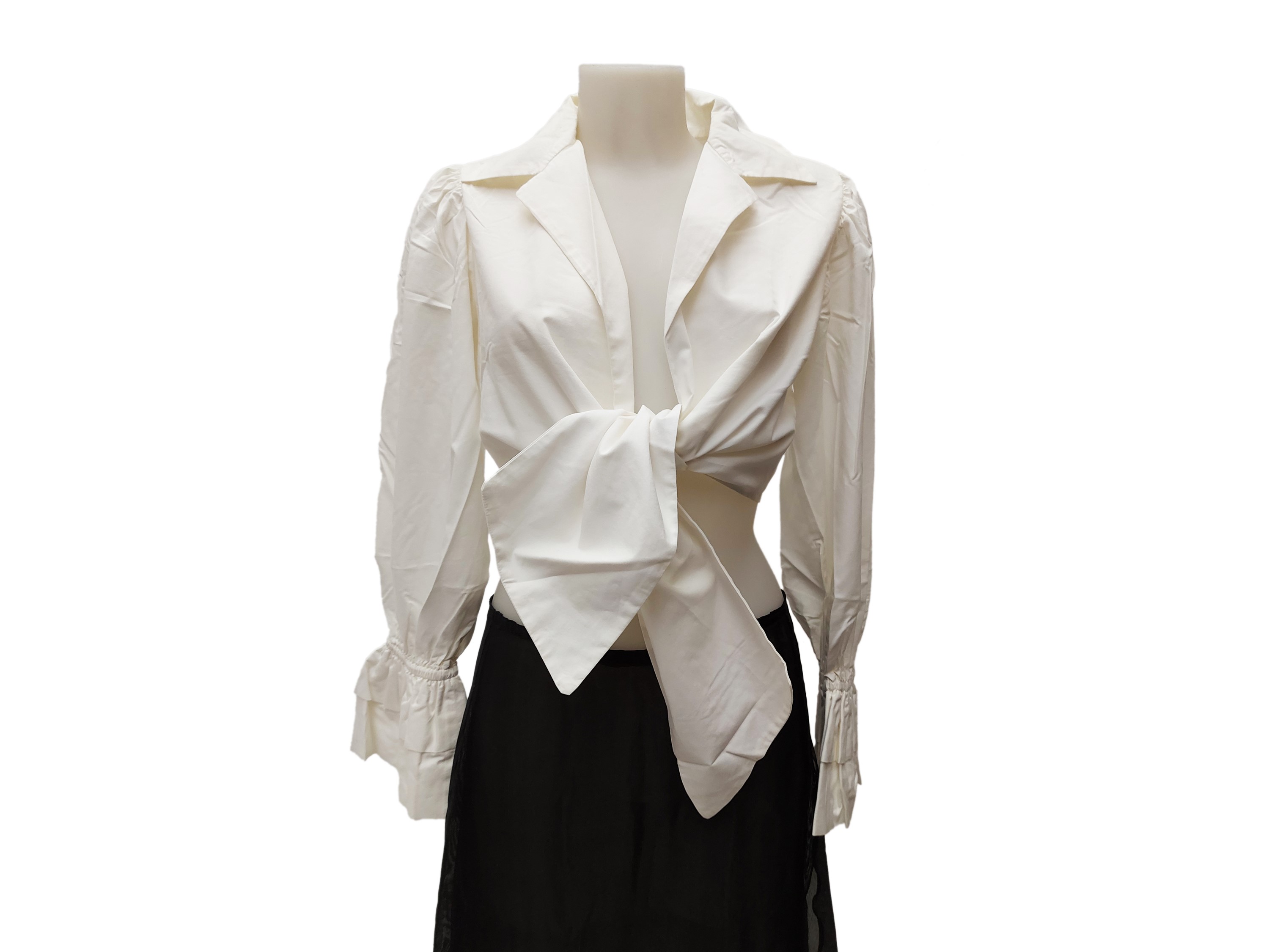 Moschino - Camicia corta in cotone bianco