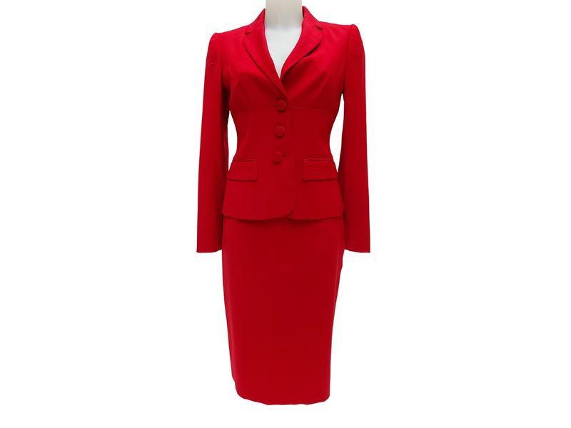 Moschino - Tailleur in Lana Rossa