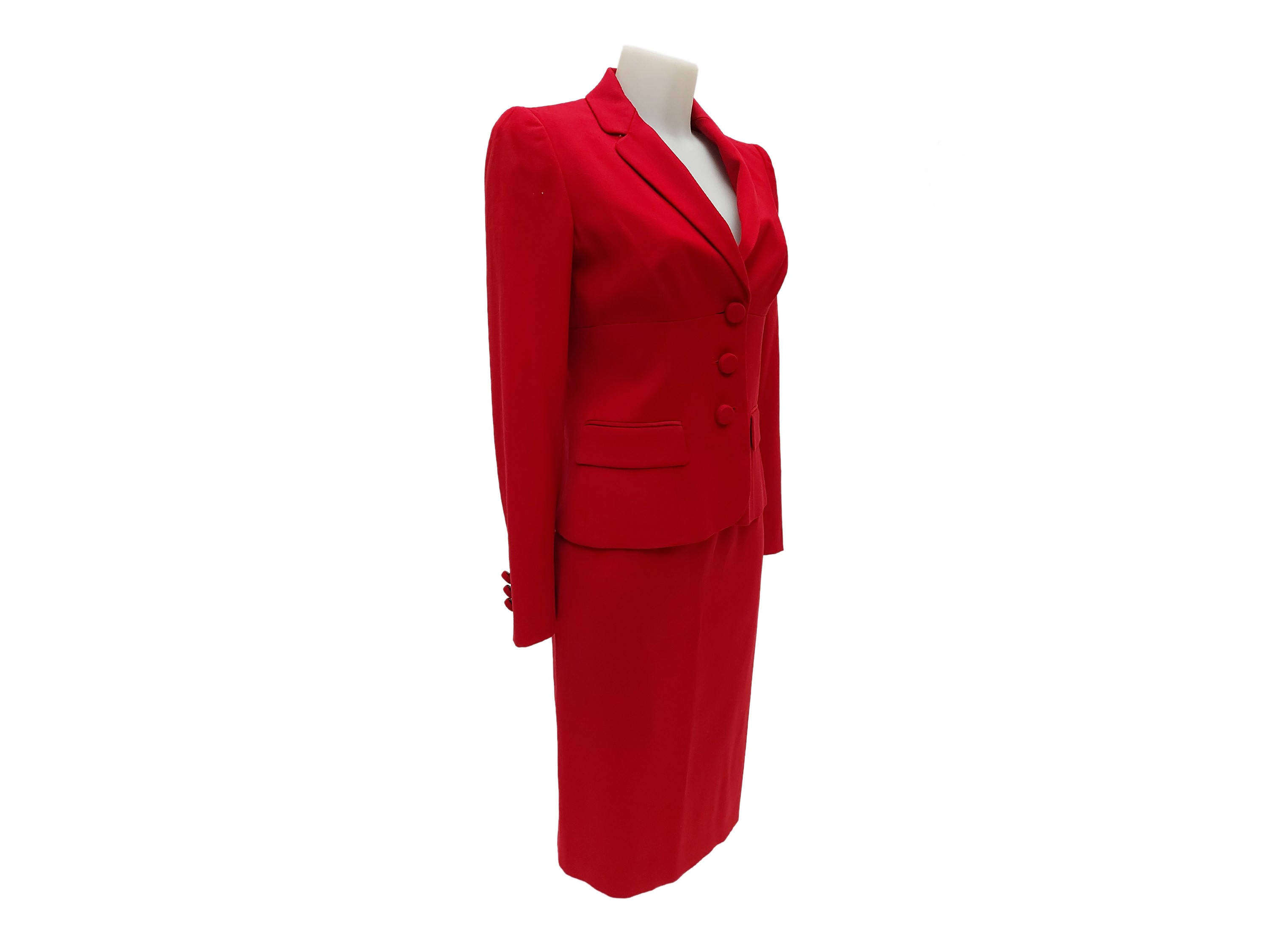 Moschino - Tailleur in Lana Rossa