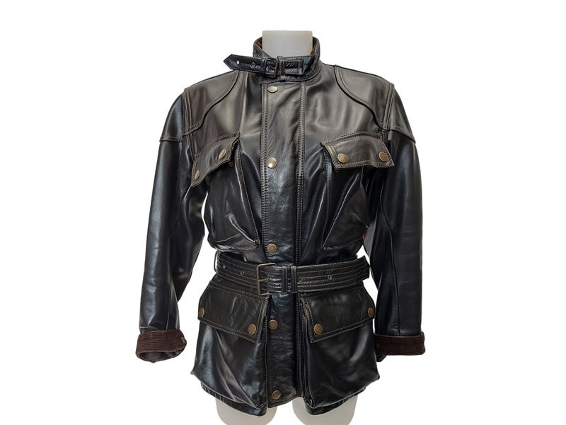 Belstaff - Giaccone in pelle nera