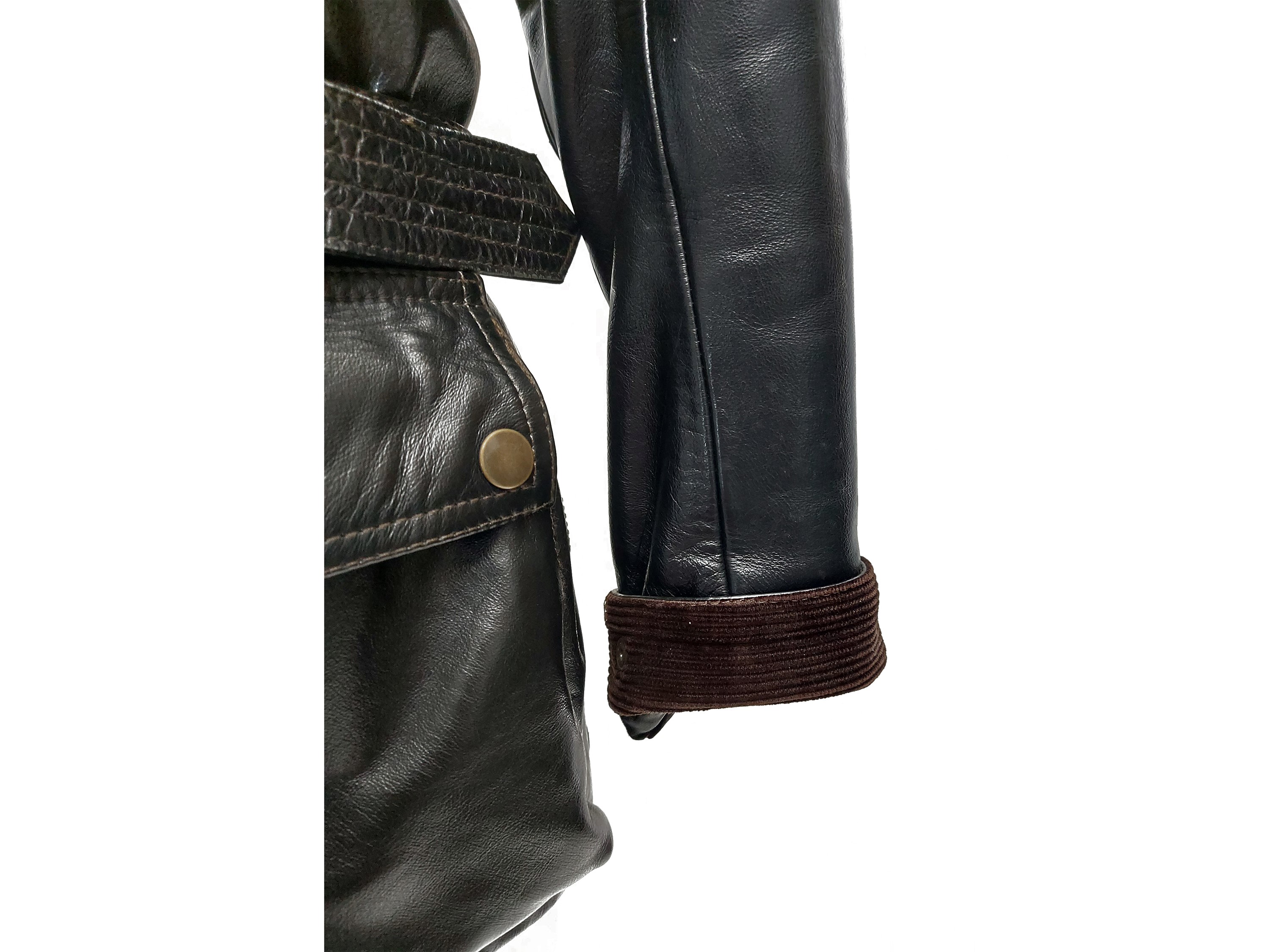 Belstaff - Giaccone in pelle nera