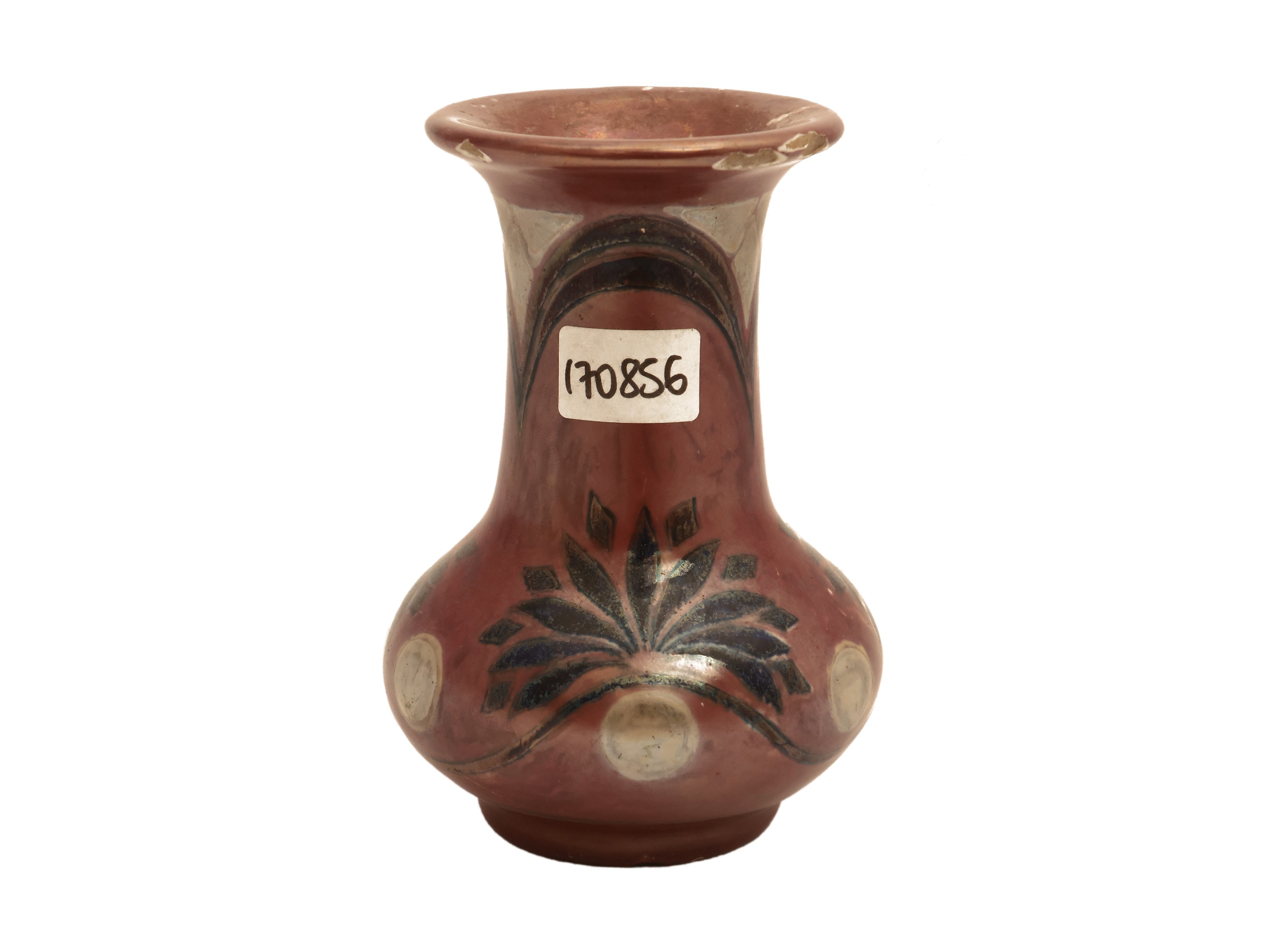 Piccolo vaso in ceramica smaltata a lustro, Arte della Ceramica Fontebuoni