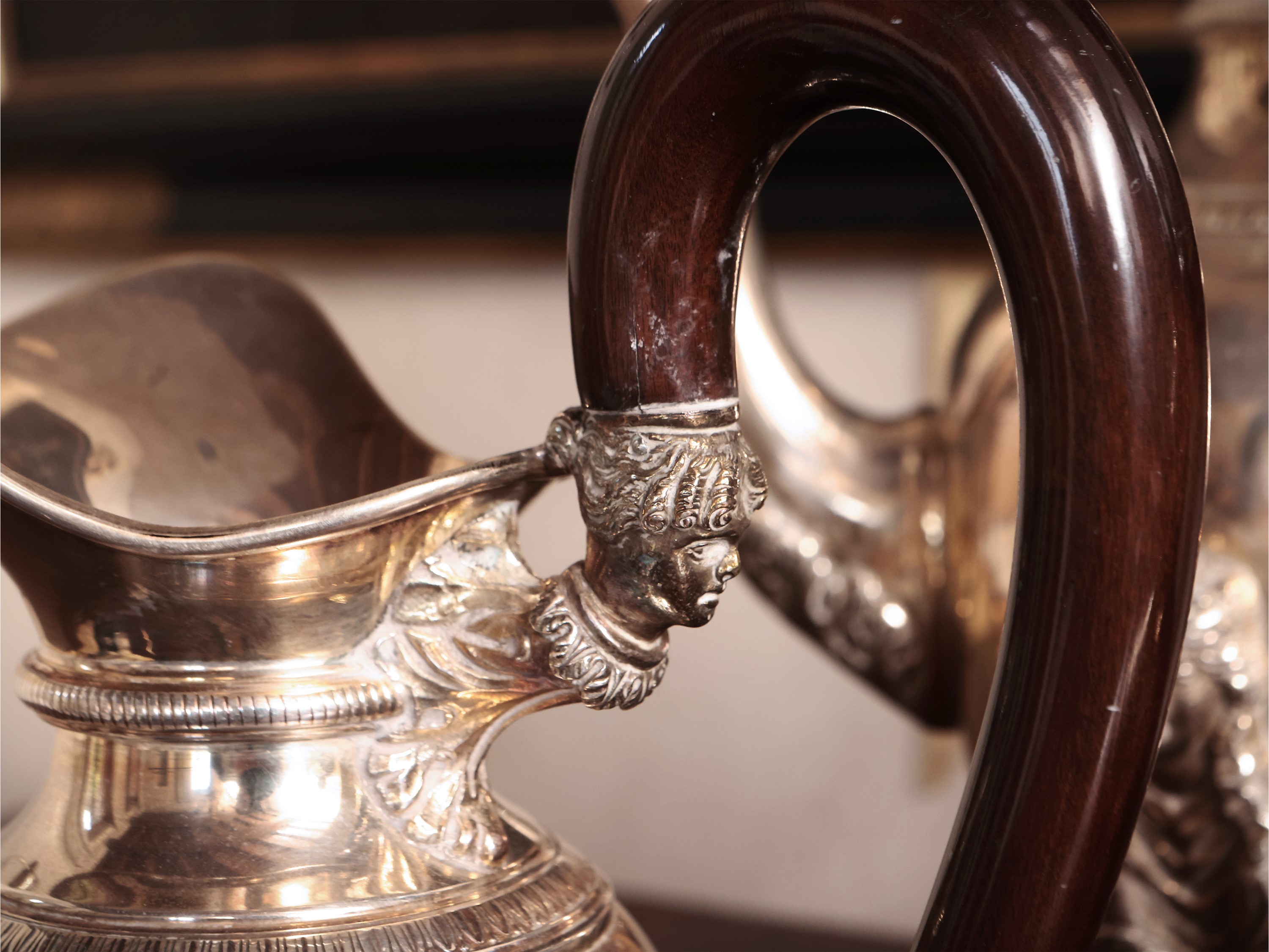 Importante servizio da tè e caffè in argento sterling 925, Pampaloni Firenze