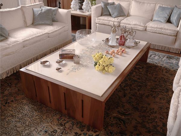 Low table from living room in a modern walnut