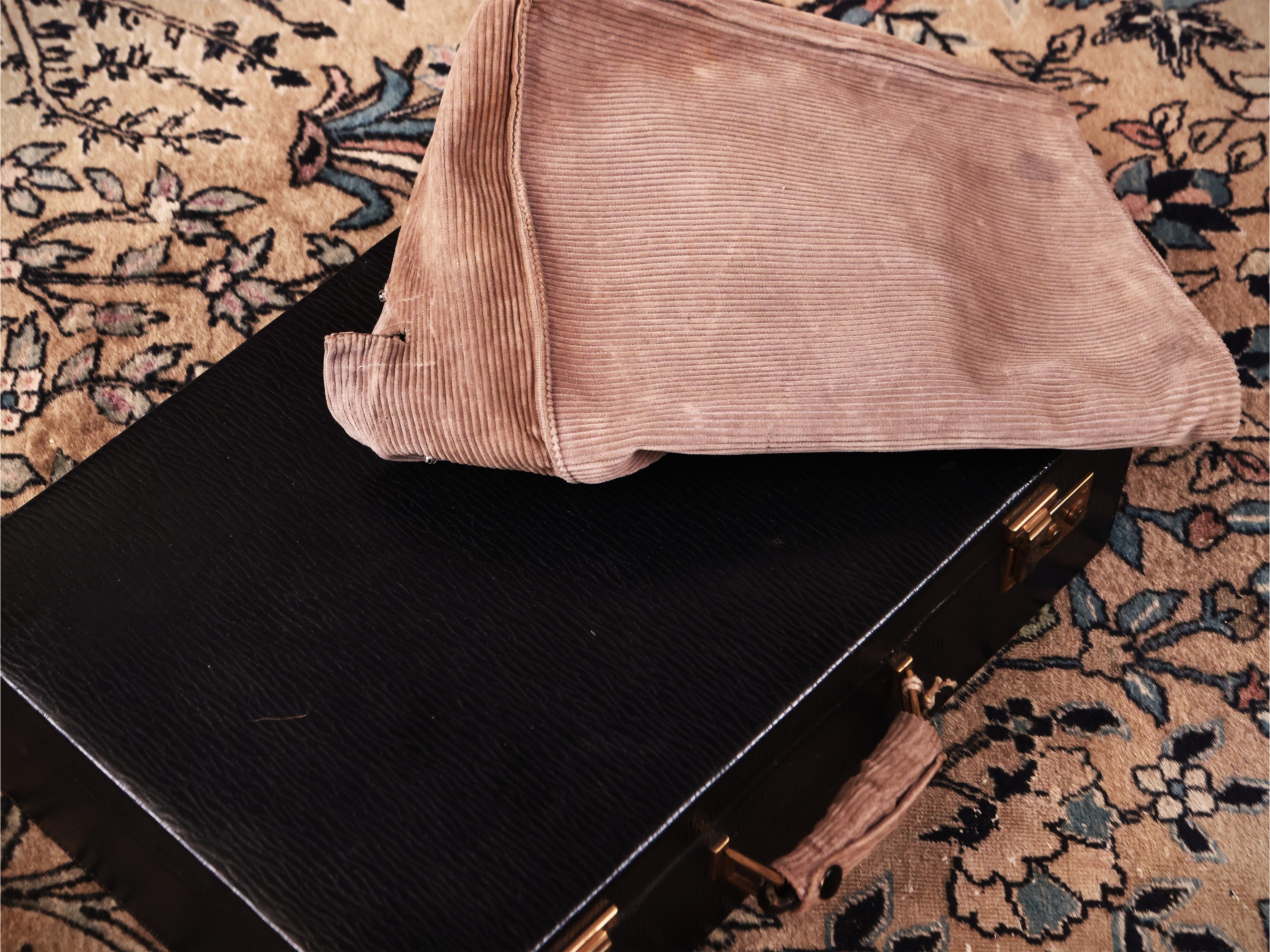Valigetta Necessaire da Viaggio in Pelle Nera e Argento, Janetti