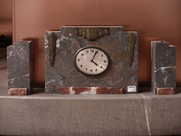 Trittico Art Dèco da camino in varie tipologie di marmi