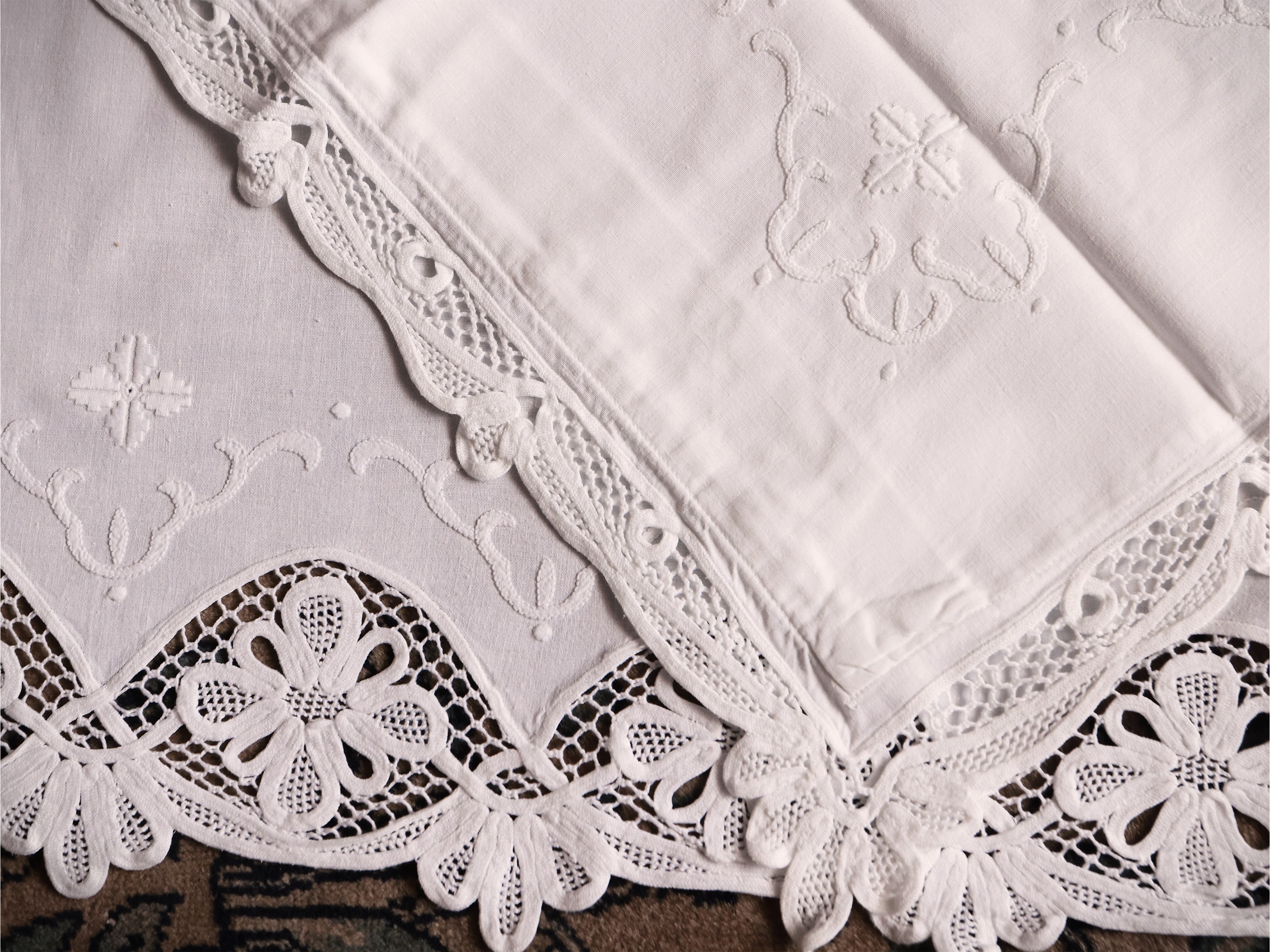 Set di Lenzuola Matrimoniali in Cotone Bianco