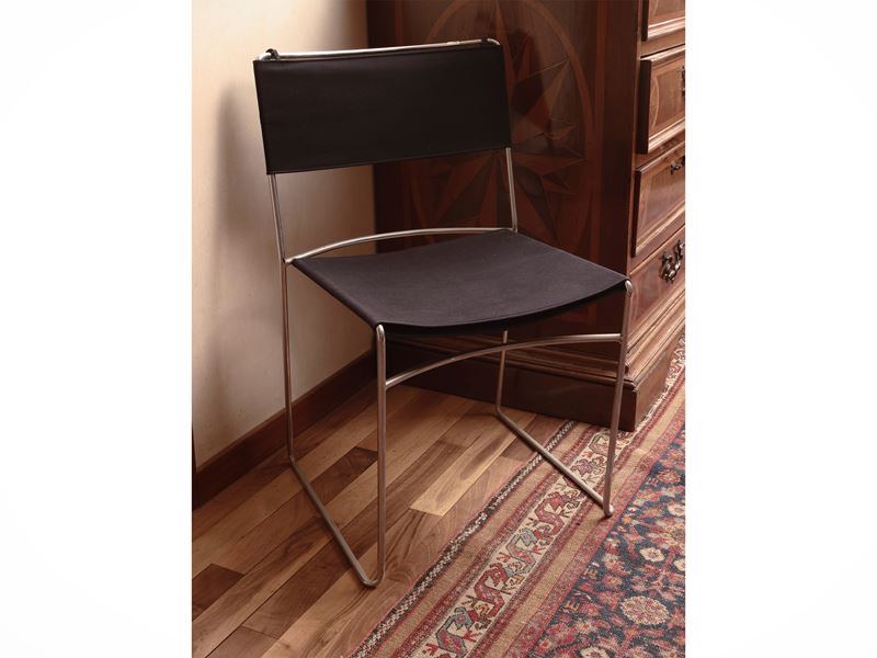 Serie di quattro sedie Delfina, Enzo Mari per Driade