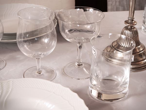 Servizio di bicchieri in cristallo
