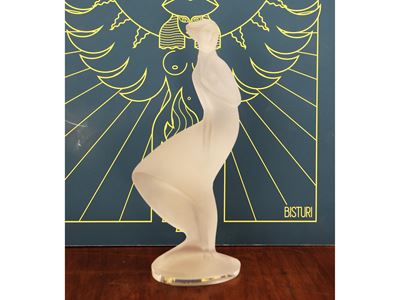 Figura in Cristallo di Boemia, Girl in The Wind, Curt Schlevogt