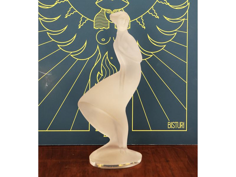 Figura in Cristallo di Boemia, Girl in The Wind, Curt Schlevogt