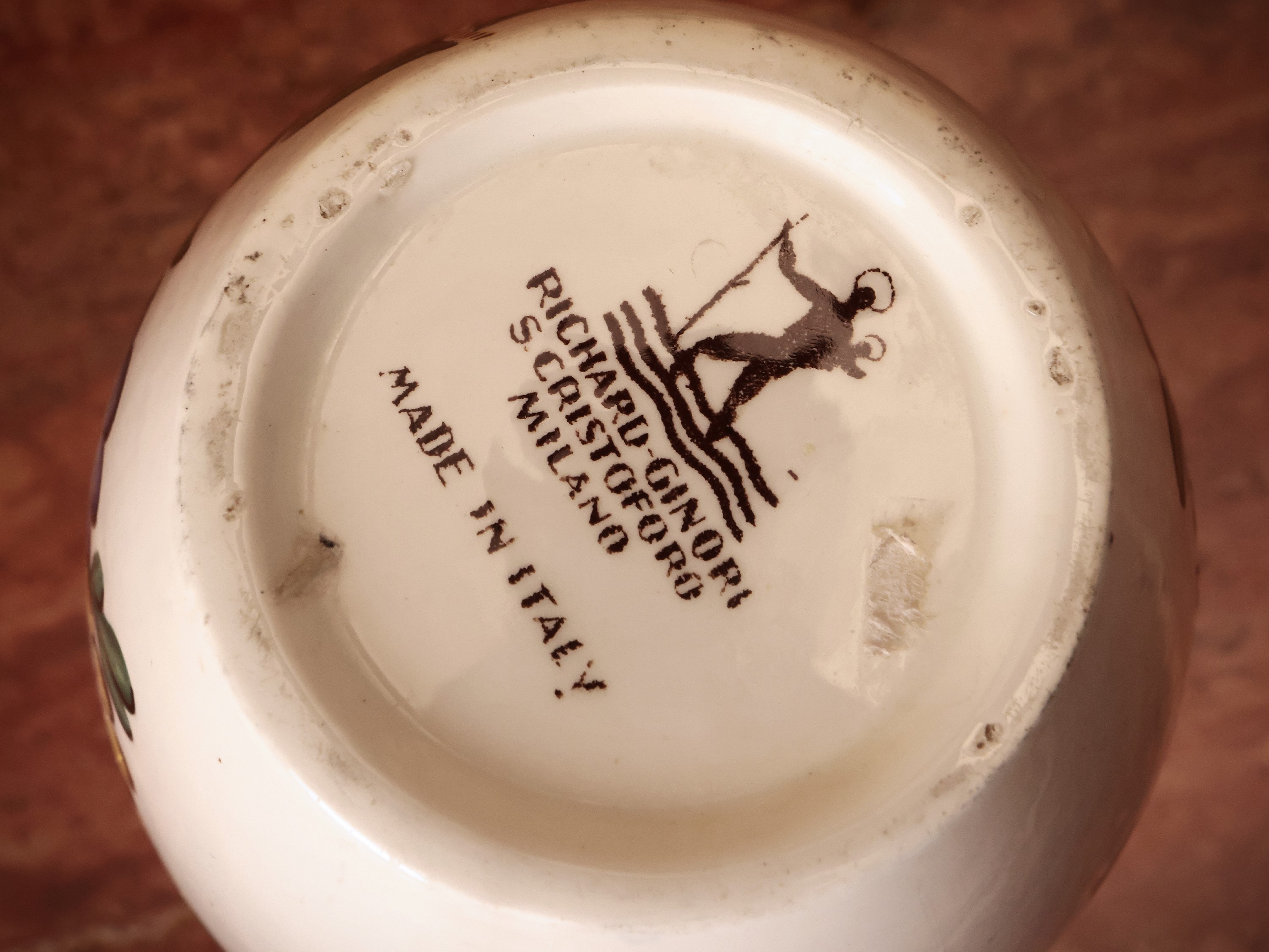 Piccolo Vaso in Ceramica Smaltata, Gio Ponti per Richard Ginori San Cristoforo