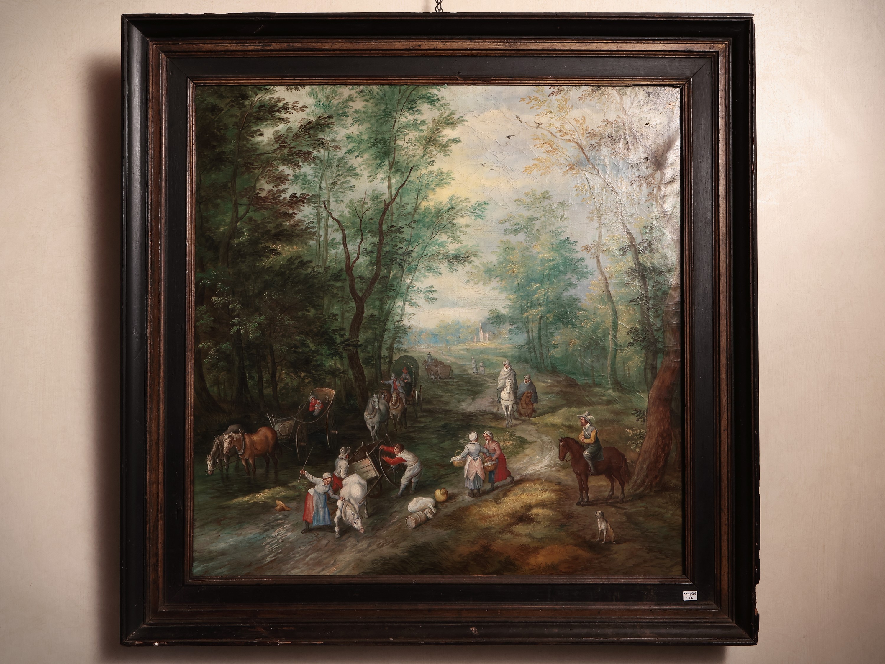 Da Pieter Bruegel il Giovane, XIX Secolo - Carovana di Carri Entro Paesaggio Boschivo - Stazione ...