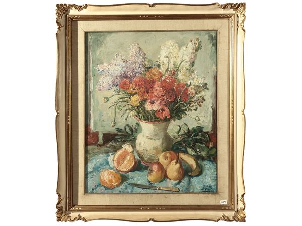 Mario Bucci - Dead nature with flower pot